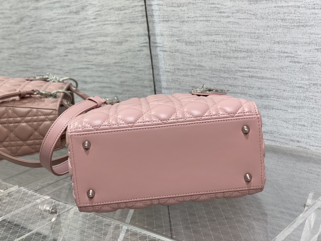 Medium Lady Dior Bag Blush Cannage Lambskin